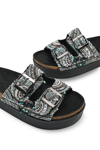 Riccon Women's Double Buckle Slippers 001231