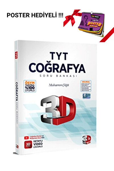 3D Yayınları 3D TYT COĞRAFYA SORU BANKASI POSTER HEDİYELİ!!