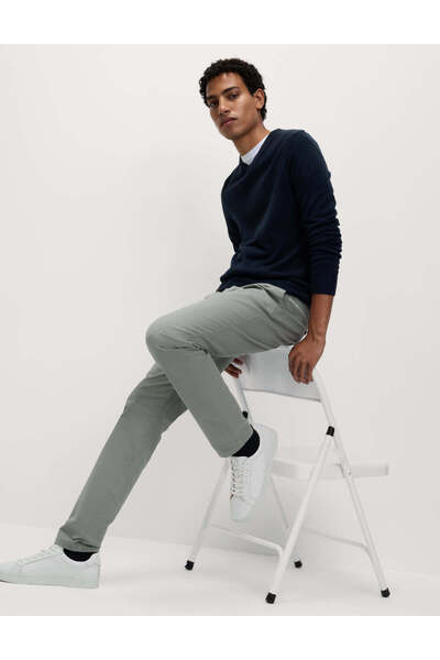 Marks & Spencer Slim Fit Pamuk Karışımlı Chino Pantolon