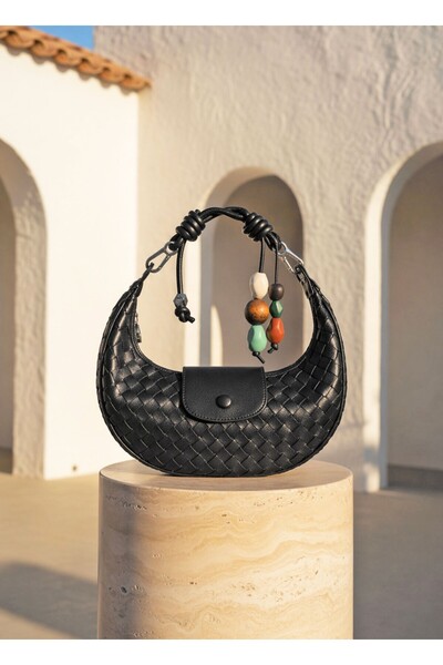 NUR KARACA B37112 Shoulder Bag Knitted Patterned Crossbody Bag Daily Stylish ...