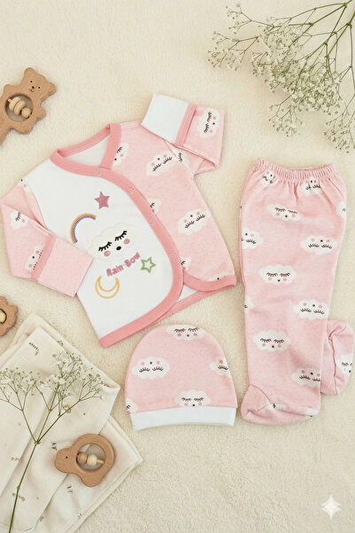 VaVbaby طقم ملابس داخلية للأطفال حديثي الولادة مكون من 3 قطع بنمط سحابة، لون ...
