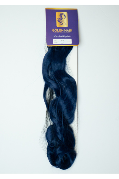 GOLEN Hair French Curls Braiding Hair 22 Inches Dark Blue – French Curl Braiding Hair
