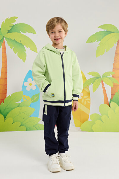 Minycenter Boy's Cargo Pocket Sweatpants, Ages 2-6, Navy Blue