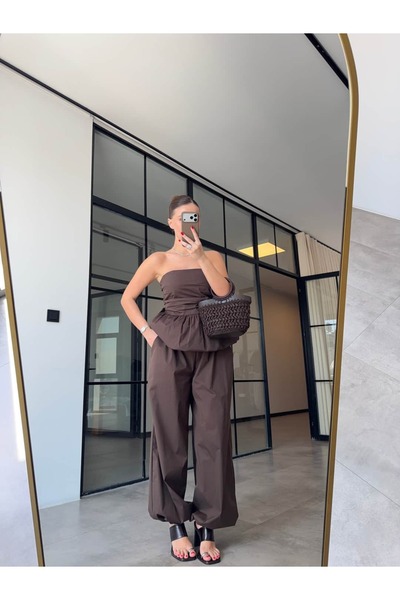 BB Bensu Buyruk Balon Straplez Blouse Shalwar Pants Set