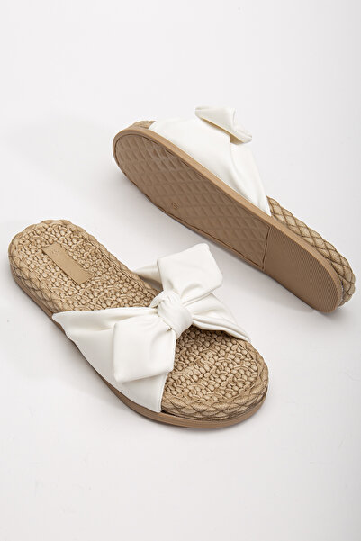 Polomia Comfort Γυναικείες παντόφλες με φιόγκο, ψάθινη σόλα, αντιολισθητικές,...