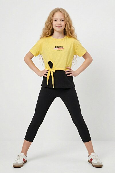 HAUSEkids Αθλητικό σετ 3 τεμαχίων για κορίτσια 10-13 ετών - Κίτρινο