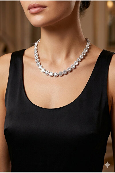 OEM Κολιέ από ανοξείδωτο ατσάλι κορυφαίας ποιότητας, με κρύσταλλα ζιργκόν τύπ...