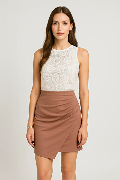 BEBE PLUS Μίνι φούστα καμηλόχρωμη