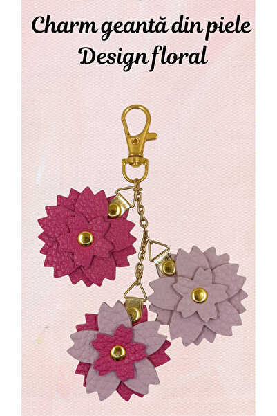 OEM Δερμάτινο διακοσμητικό τσάντας με λουλούδια, μπρελόκ τσάντας με λουλούδια...