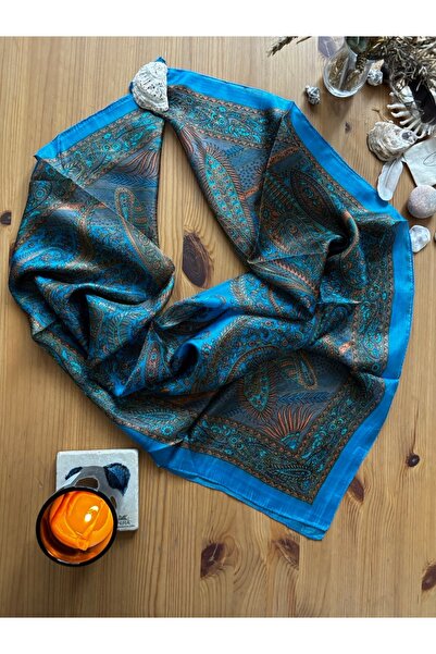 Chinko Indian Silk Shawl Patterned Scarf Square Shoulder or Chest Wrap