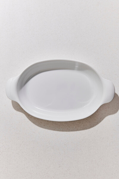 Paşabahçe Organic Porcelain Oval Oven Dish 48 cm White - 1 Piece