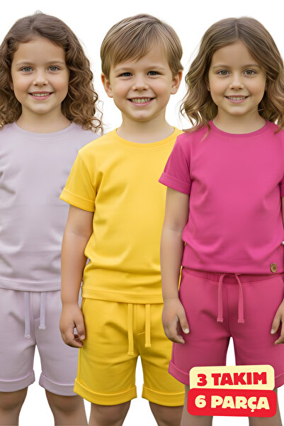 difa kids Παιδικό Σετ 3 τεμαχίων - Ξύλινα κουμπιά, Καλοκαιρινό Φούξια Κίτρινο...