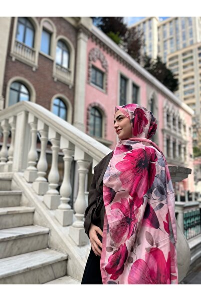 Scarf Çiçek Desen Yazın Favorisi Soft Şallar