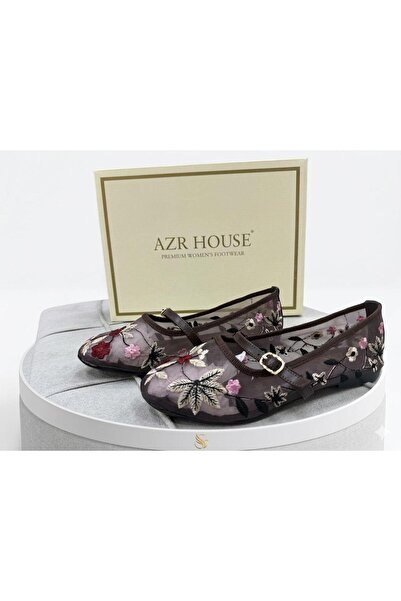 AZR Embroidered Ballet Flats New Season Model