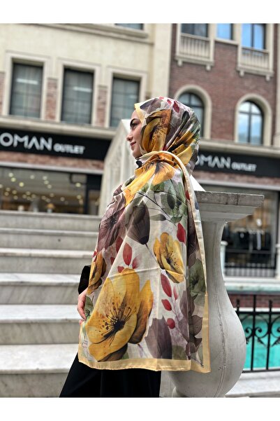 Scarf Çiçek Desen Yazın Favorisi Soft Şallar