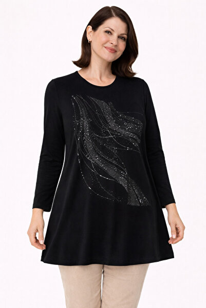 Mutlu City Γυναικείο χτενισμένο βαμβακερό τουνίκ για μητέρες μέσης και μεγαλύ...