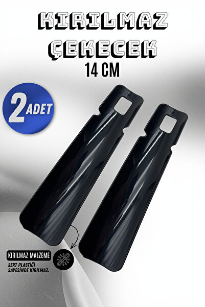 Onur 2 Adet - Siyah 14 Cm Ayakkabı Çekeceği | Sert Plastik Asılabilir Çekecek...