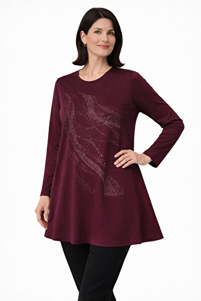 Mutlu City Γυναικείο χτενισμένο βαμβακερό τουνίκ για μητέρες μέσης και μεγαλύ...