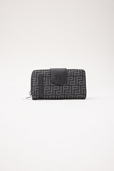 PAULMARK Γυναικείο πορτοφόλι με στάμπα μονόγραμμα