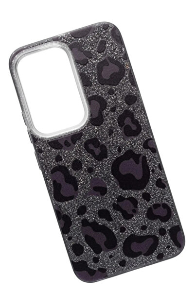 tcover Tecno Spark 40 Pro Leopar Desenli Simli Telefon Kılıfı – Şeffaf Kenar ...