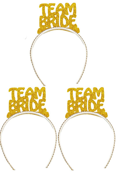 Parti dolabı 3lü Gold Team Bride Simli Eva Taç Gri Silver Bekarlığa Veda Parti Kutlama Bride To Be Nedime Tacı