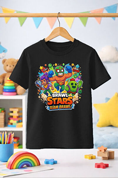 Zeycem Store Μπλουζάκι Unisex για παιδιά, κορίτσια και αγόρια με στάμπα Brawl...