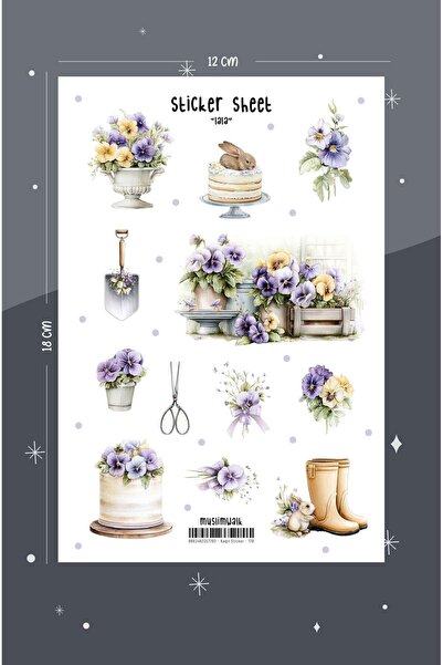 MuslimWalk Lala – Mor Menekşe – Sticker Seti #178