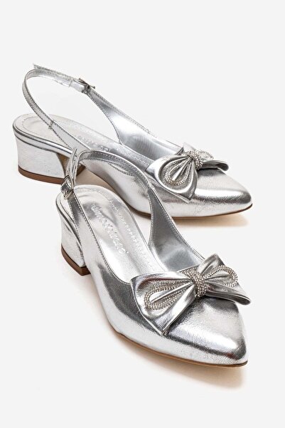 CCWAY AYAKKABI Παπιγιόν με πέτρες, ανοιχτόχρωμα γυναικεία παπούτσια με τακούν...