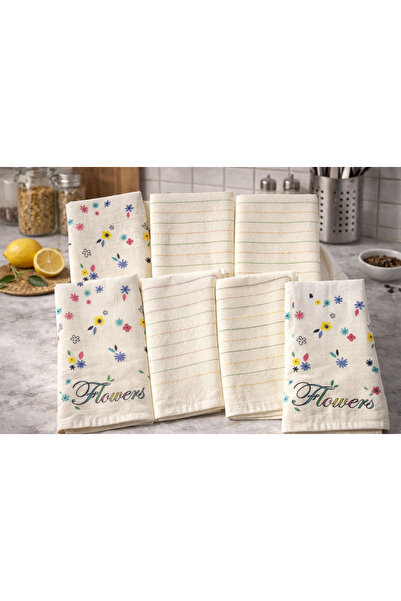 SHAL HOME Σετ 6 τεμαχίων χαρτοπετσέτες κουζίνας 40x60 εκ. από 100% βαμβάκι