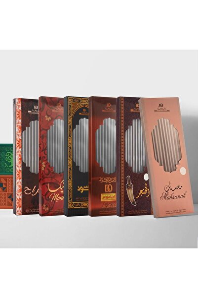 Banafa for Oud بكج بخور الند 5 باكت فيه 12 قطعة اسود اللون .