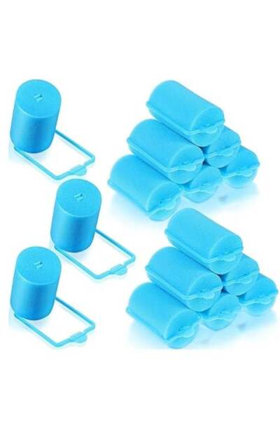 Salon System Sponge Hair Rollers for Hair Styling, Large, 3 Pieces, Color, Dusk