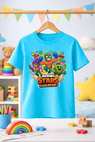Zeycem Store تي شيرت مطبوع بنمط Brawl Stars للأطفال والبنات والأولاد للجنسين