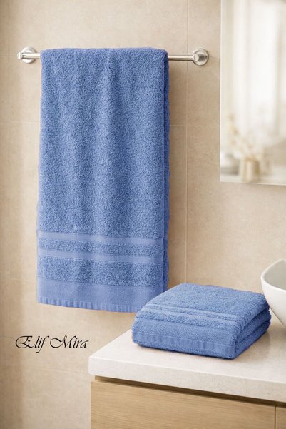 Elif Mira 2 Piece Bath Towel Set Sude 70X140 + 50X85 cm