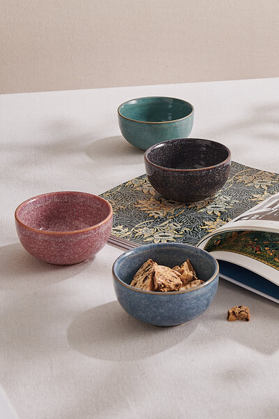 Paşabahçe Colorful Ceramic Bowl Set of 4
