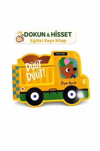 ela777 Minikler İçin Keçeli Duyusal Kitabım: Arabalı Ayı
