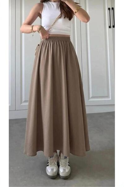 BILDEŞA Διπλή φούστα με ελαστική μέση και τσέπες