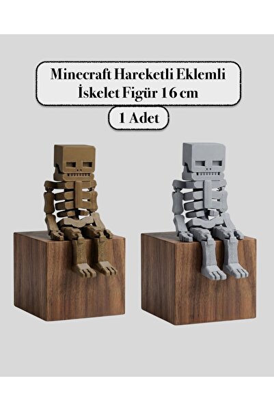 3DcraftTr 3D CraftTr Minecraft Hareketli Eklemli İskelet (Skeleton) Figürü - ...