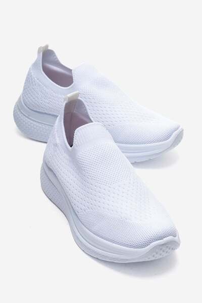 CCWAY AYAKKABI Sade Knitwear Γυναικεία Παπούτσια ΛΕΥΚΟ ΛΕΥΚΟ