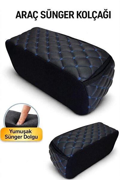 Ecarteks Lüks Oto Kolçak Kol Dayama Koltuk Arası Organizer Cepli Vidasız Mont...