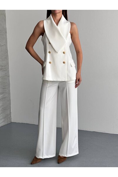 Ekim Store Σετ διπλού μπλέιζερ με χρυσά κουμπιά