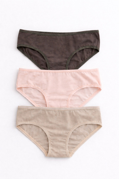 Demirsa Boutique Γυναικεία εσώρουχα μπικίνι Modal Σετ 3 τεμαχίων Σκούρο Καφέ ...