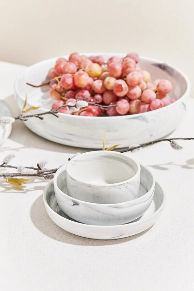 Paşabahçe Marble Porcelain Serving Bowl 15 cm - 1 Piece