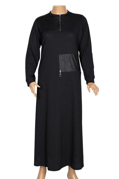 Hermevsim Missbah Γυναικείο φόρεμα Laura Seasonal από δέρμα με φερμουάρ και κ...