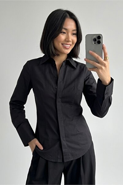 Suziş Εφαρμοστό βασικό πουκάμισο με τσέπες 37105