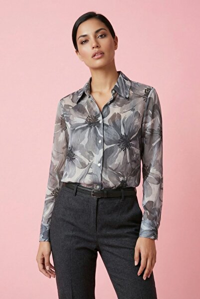 Hiccup MY FASHION Πουκάμισο με κουμπιά και φλοράλ σχέδια