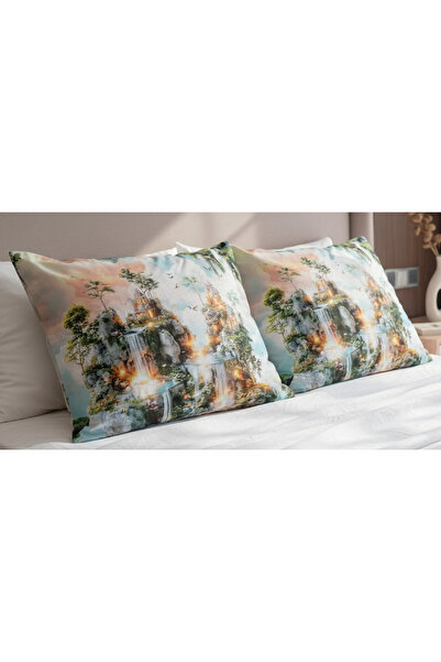 ARTUNHOME Σετ Μαξιλαροθήκες με Ψηφιακή Εκτύπωση από Ποπλίνα (2 Τεμάχια – 50x7...