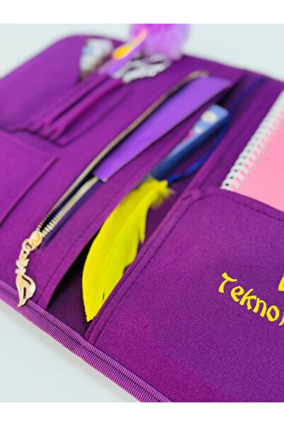 MORA BAG Tablet/Book/Laptop Bag 14 Inch - Frida Cat Pattern/ Purple