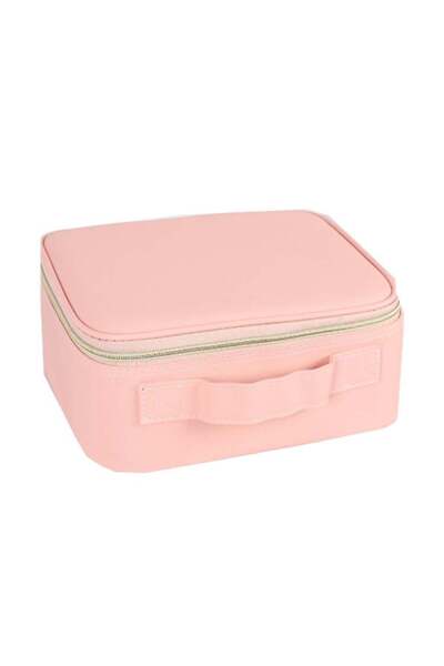 Salon System Makeup Bag with Mirror from Salon System Bk24492 Pink Color