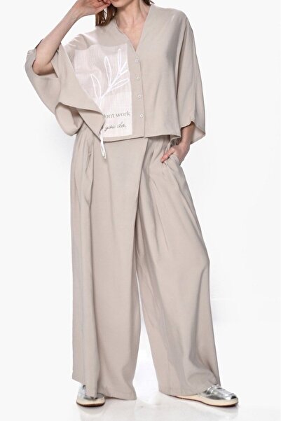 Suziş Embroidered Shirt and Skirt Pants Set 275227