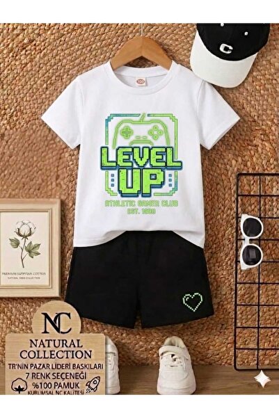 Nice Clothes ΚΑΛΟΚΑΙΡΙΝΟ ΠΑΙΔΙΚΟ ΜΠΛΟΥΖΑΚΙ ΚΑΙ ΣΟΡΤΣ UNISEX (ΕΚΤΥΠΩΣΗ LEVEL UP)